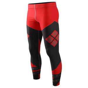 Pantalones de Compresión, Leggings de Sublimación Unisex, Spandex, Poliéster, para Entrenamiento, Gimnasio, Correr, Yoga, Cintura Elástica con Cierre, Leggings Estampados - Product Image 1