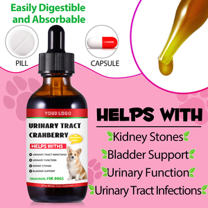 Suplemento <span class=keywords><strong>para</strong></span> Mascotas, Salud Renal, Gotas Naturales <span class=keywords><strong>para</strong></span> el <span class=keywords><strong>Tratamiento</strong></span> de Infecciones del Tracto Urinario en Perros, Sabor a Arándano, Apoyo <span class=keywords><strong>para</strong></span> el Tracto Urinario de Perros - Product Image 2