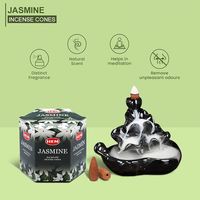 Conos de Incienso Aromatizantes HEM Jasmine Backflow, Paquete de 40, Fragancia Floral Dulce para el Hogar, Meditación, Relajación, Limpieza de Aura