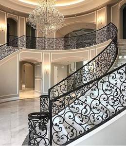 Escalier en colimaçon en fer à double courbe moderne haut de gamme, conception personnalisée, usine professionnelle au Vietnam pour villa - Product Image 6