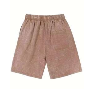 Ensemble t-shirt et short surdimensionné délavés à l'acide personnalisés unisexe deux pièces respirantes pour hommes pour l'été - Product Image 2