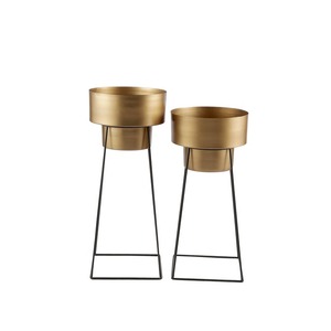Macetas de metal Pilar, eleva tu espacio con diseños de moda, macetas colgantes para balcón, sala de estar - Product Image 1