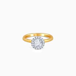 Audrey Halo Salitaire Anillo de diamantes en oro Heer por GIVA - Product Image 1