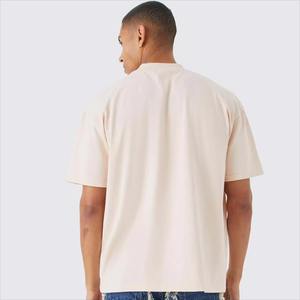 Camiseta de gran tamaño para hombre 220 250 GSM, camisetas personalizadas con estampado personalizado, camiseta de lujo 100% de algodón esencial boxy FIT para hombre - Product Image 2