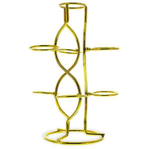 Trending Gold Pulido Metal Iron Umbrella Stand La mejor calidad de gran tamaño 6 agujeros Rack perfecto para el almacenamiento elegante de la oficina en el hogar - Product Image 1