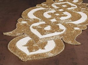 Christmas <b>Dining</b> <b>Table</b> Beaded <b>Runner</b> Placemat Handmade Cloth Decorative Wedding Mat With Leaves Design for Home Use - Product Image 2