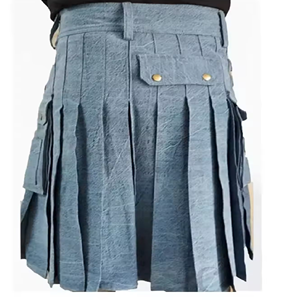 กระโปรงสก็อตสำหรับผู้ชายผ้าโพลีเอสเตอร์ลายตาหมากรุก - Product Image 2