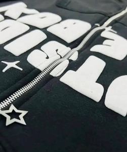 Custom Design Men's tracksuit Streetwear Acid Wash Cotton Drop Shoulder Hoodie 400gsm Heavy Weight for Men <b>large</b> size tracksuit - Product Image 4