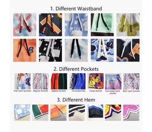 กางเกงขาสั้นเล่นกีฬาสำหรับผู้ชายผ้าโพลีเอสเตอร์100% พิมพ์โลโก้ได้ตามต้องการพิมพ์ลายบาสเก็ตบอลกางเกงขาสั้นสไตล์ลำลอง - Product Image 3