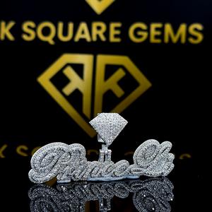 Pendentif Hip Hop lettre personnalisée, lettre porte-bonheur personnalisée, pendentif numéro Hip Hop pour hommes, pendentif Moissanite, bijoux Ice Out Hip Hop - Product Image 4