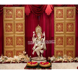 South Indian Wedding Ganesha Pooja Decor Traditional Wedding FRP <b>Stage</b> <b>Props</b> Customized Color & Size Durable - Product Image 1