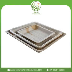 100% véritable qualité biodégradable carré feuille de palmier assiettes à dîner jetables restauration compostable pour le service de nourriture de mariage - Product Image 6