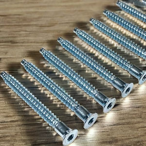 Tornillos de repuesto SDPSI Tornillos de estante KALLAX compatibles I K E Parte 104321/104322 Estilo de cabeza ovalada Acabado de óxido negro Métrico - Product Image 4