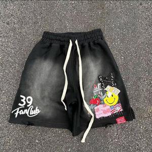 Offre Spéciale en gros personnalisé hommes Shorts 100% coton solide respirant taille élastique Fitness Streetwear usine directe - Product Image 2