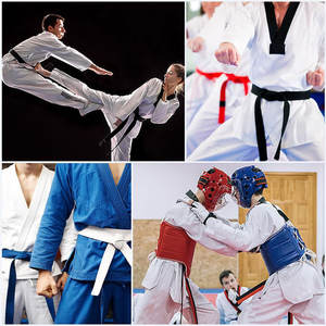 Ceinture de BJJ de bonne qualité fabriquée au Pakistan, ceinture de BJJ 2025, couleur personnalisée, arts martiaux, ceinture de BJJ pour les arts martiaux - Product Image 3