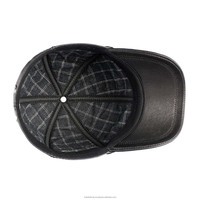 Casquettes de baseball en cuir véritable de luxe noir jais chapeaux de vol réglables en peau de mouton décontractés chapeaux unisexe chapeau
