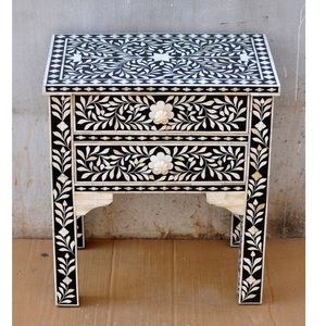 MEUBLES EN INCRÉATION D'OS Design moderne Armoire en os véritable avec 7 tiroirs pour salon cabine en incrustation d'os RÉALITÉ FAIT À LA MAIN - Product Image 5