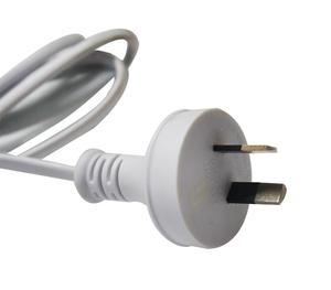 Cordon d'alimentation en PVC approuvé SAA, 2 broches 2x0.75mm carrés, H03VVH2-F 3000/300V,2 broches-SAA, 7.5 ampères 250 volts cordon d'alimentation ca approuvé SAA - Product Image 2