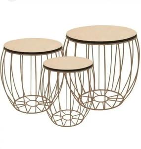 La última mesa de centro decorativa con acabado chapado en oro con tapa de mármol para el hogar, muebles de Hotel, mesa de esquina - Product Image 3