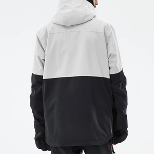 Veste de ski Anarok pour homme, gris clair/noir, imperméable, isolée, à capuche, poches zippées imperméables/vêtements de ski, veste de ski unisexe - Product Image 3