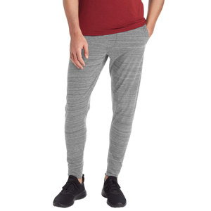 Joggers elásticos de cintura alta para hombre, pantalones de chándal de entrenamiento atlético informales con bolsillos con cremallera, pantalones de chándal de lona - Product Image 2