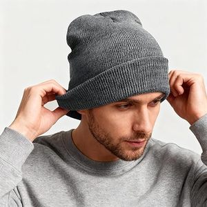 2025 New Design Wool/Cotton Breathable <b>Waterproof</b> Jacquard Hand Knitted High Quality Unisex Adult <b>Beanie</b> Hats OEM Service - Product Image 4
