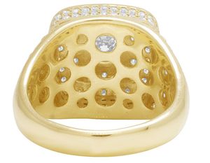 Anillo de lujo con tachuelas de moissanita redonda con diamantes para hombre en plata 925, joyería personalizada de Hip Hop - Product Image 5