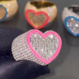 Haute qualité 925 bague en argent Sterling pour hommes 14K or personnalisé VVS Moissanite Pop Hip Hop Style bijoux fins cadeau pour les mariages - Product Image 5