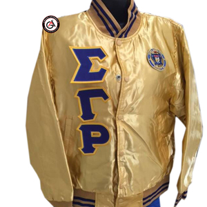 Sigma Gamma Rho Sorors Embroidery <b>Women</b> Satin <b>Jackets</b> | SGR Sorority Embroidered Ladies Custom Style Silk <b>Jacket</b> - Product Image 5
