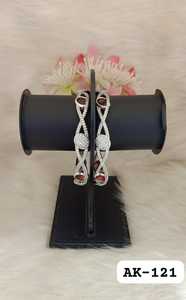 Bracelets AD uniques faits à la main belle tenue de mariée pour les occasions spéciales des femmes comme le mariage ensemble de bijoux à la mode - Product Image 4