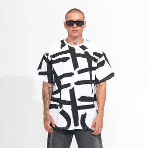 Camisetas de gran tamaño 100% algodón hombre grueso de alta calidad camiseta de peso pesado de gran tamaño camiseta impresa personalizada - Product Image 1