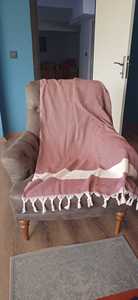 Peshtemal ผ้าขนหนูชายหาดผ้าฝ้ายลายเพชร, ผ้าขนหนูชายหาดสไตล์ตุรกีสำหรับผู้หญิงและผู้ชายใช้ในบ้านซาวน่าสีสันสดใสไซส์ใหญ่แห้งเร็ว - Product Image 6