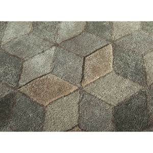 Tapis en laine et viscose tuftés à la main Acar, gris et noir, à rayures géométriques, rectangulaires, pour la maison, le salon, la chambre et le couloir - Taq-4334 - Product Image 3