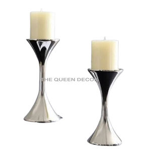 Candelero de forma redonda de Metal de acero inoxidable pulido brillante de última llegada, candelabro de Navidad hecho a mano de lujo - Product Image 5