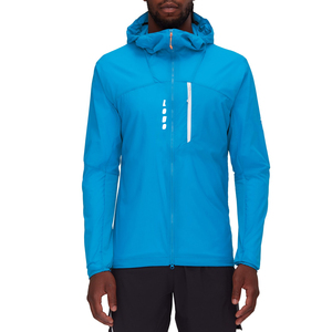 Veste coupe-vent imperméable personnalisée contre la pluie et la neige, veste de course à capuche personnalisable pour l'hiver, 100% polyamide (nylon), fermeture éclair - Product Image 2