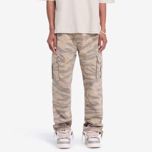 Pantalones cargo casuales para hombre Dawn Sandstone Black Stylish Baggy Fit con almacenamiento funcional - Product Image 5