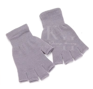 Gants de sécurité décontractés en coton tricoté respirant, mi-doigts, avec manchette élastique pour un ajustement sûr lors des tâches de manutention, de tri et d'emballage - Product Image 4