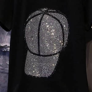 Créez votre propre logo sur des t-shirts en strass pour hommes, vêtements de fitness, dernier design de t-shirts en strass pour hommes - Product Image 3