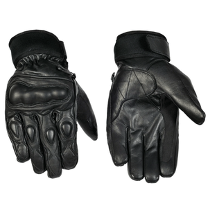 High Quality Real Leather Breathable Winter Men's Motorbike Racing Gloves with Knuckle Protection and Custom Printed Designs - Product Image 4