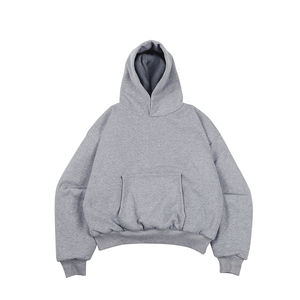 Sweat à capuche numérique en polaire personnalisé de haute qualité pour l'hiver, 400-450 GSM, en coton épais, coupe oversize à épaules tombantes, style streetwear pour hommes et femmes - Product Image 2