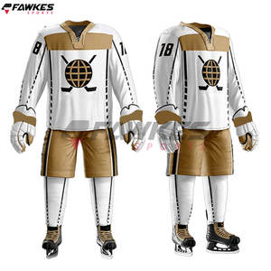 บริการ OEM มืออาชีพผลิตภัณฑ์คุณภาพดีสไตล์ล่าสุดโลโก้ที่กําหนดเองพิมพ์ชุดฮ็อกกี้น้ําแข็ง - Product Image 5