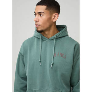 Sudaderas con capucha de gran tamaño para hombre con manga raglán de 600 GSM y peso pesado con logotipo personalizado, sudaderas gruesas lisas, Sudadera con capucha unisex de talla grande - Product Image 3