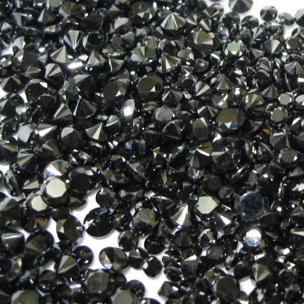 أسود الماس فضفاض عارية الحجر مصنع الجملة جولة الأسود 3.0-11 مللي متر الأسود الطبيعي الجملة الماس
