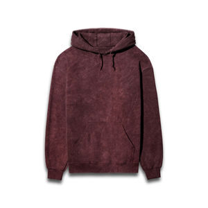 Sudadera con Capucha Personalizada 100% Algodón, Gruesa, con Estampado Gráfico Invernal, Estilo Vintage Desgastado, Lavado Ácido, Unisex, Talla Grande - Product Image 1