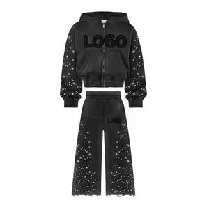 Survêtement évasé taille haute avec ajustement confortable pour le jogging Yoga ou le style de rue semble survêtement évasé - Product Image 1