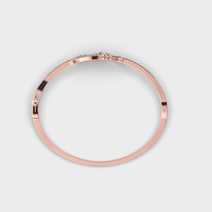 IGI Certified Round & Pear Floral <b>Infinity</b> Diamond Bracelet in 9K Yellow / White / <b>Rose</b> Gold - Product Image 4