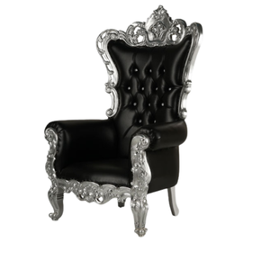 Chaise trône sculptée à la main en bois massif bonne qualité prix de gros pour chambre mariage salon meubles d'hôtel - Product Image 1