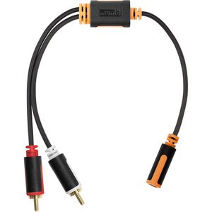 Mumbi 0.20m <b>Audio</b> Y Splitter <b>Cable</b> 3.5mm Male to 2x <b>RCA</b> Male with Gold Contacts - Product Image 2