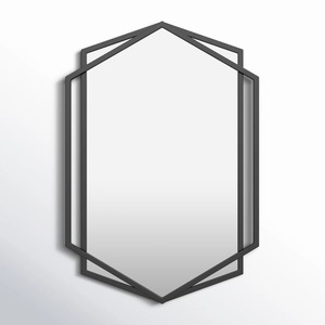 Modern Gold Square Wall Mirror Double Layer Metal <b>Frame</b> Art Deco Wedding Eco-Friendly Decor - Product Image 5