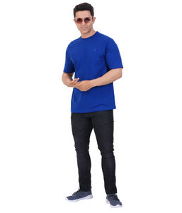 Camiseta de cuello redondo para hombre, ropa de calle, venta al por mayor, algodón polivinílico en diferentes métodos de impresión y materiales en stock para la venta - Product Image 1